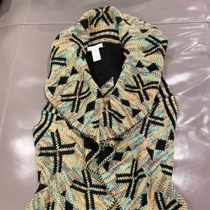 John Paul Richard waterfall sleeveless sweater